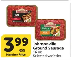 Albertsons Johnsonville Ground Sausage offer