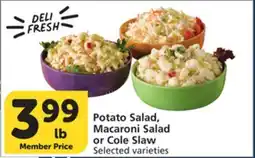 Albertsons Potato Salad, Macaroni Salad or Cole Slaw offer