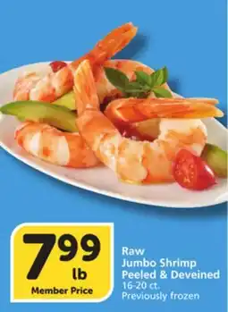 Albertsons Raw Jumbo Shrimp offer