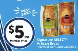 Albertsons Signature SELECT Artisan Bread offer