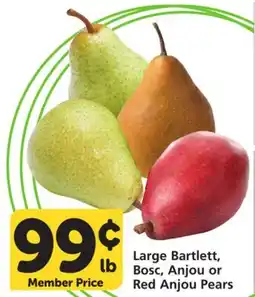 Albertsons Large Bartlett, Bosc, Anjou or Red Anjou Pears offer
