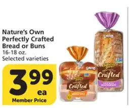 Albertsons Nature's Own Perfectly Crafted Bread or Buns offer