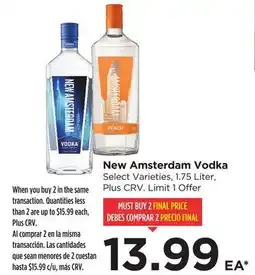 Food 4 Less New Amsterdam Vodka offer
