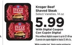 Food 4 Less Kroger Beef Shaved Steak offer