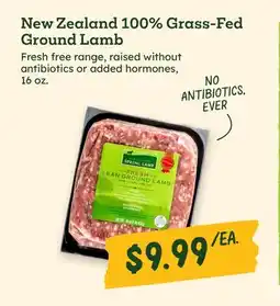 Sprouts Farmers Market New Zealand 100% Grass-Fed Ground Lamb offer
