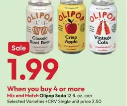 Stater Bros Mix and Match Olipop Soda offer