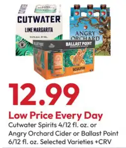 Stater Bros Cutwater Spirits 4/12 fl. oz. or Angry Orchard Cider or Ballast Point 6/12 fl. oz offer
