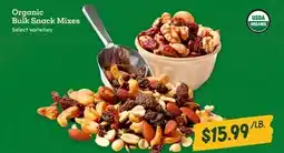 Sprouts Farmers Market Organic Bulk Snack Mixes offer