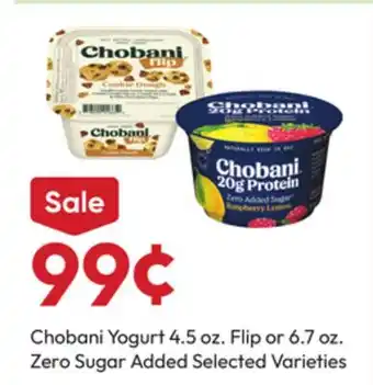 Stater Bros Chobani Yogurt offer