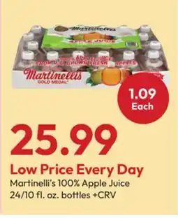 Stater Bros Martinelli's 100% Apple Juice offer