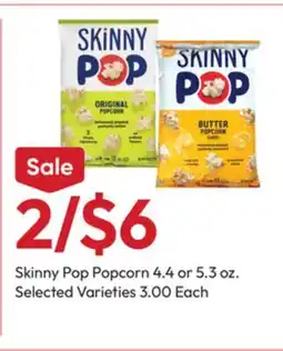 Stater Bros Skinny Pop Popcorn offer
