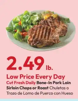 Stater Bros Bone-In Pork Loin Sirloin Chops or Roast offer