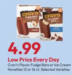 Stater Bros Crav'n Flavor Fudge Bars or Ice Cream Novelties offer