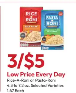 Stater Bros Rice-A-Roni or Pasta-Roni offer