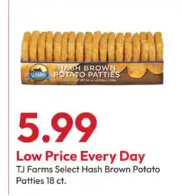 Stater Bros TJ Farms Select Hash Brown Potato Patties offer