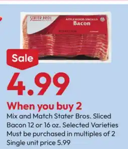 Stater Bros Stater Bros. Sliced Bacon offer