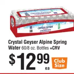 Smart & Final Crystal Geyser Alpine Spring Water offer