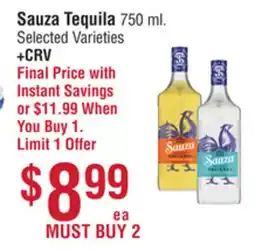 Smart & Final Sauza Tequila offer
