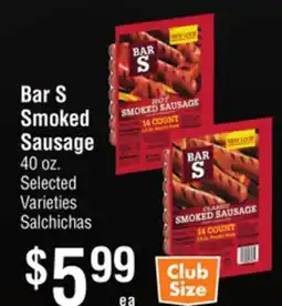 Smart & Final Bar S Smoked Sausage offer