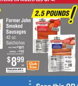 Smart & Final Farmer John Smoked Sausages offer