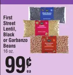 Smart & Final First Street Lentil, Black or Garbanzo Beans offer