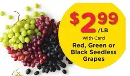 Ralphs Red, Green or Black Seedless Grapes offer