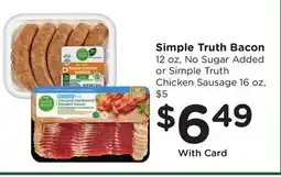 Ralphs Simple Truth Bacon offer