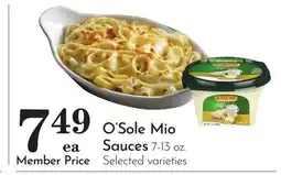 Pavilions O'Sole Mio Sauces offer