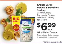 Ralphs Kroger Large Peeled & Deveined Shrimp offer