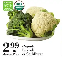 Pavilions Organic Broccoli or Cauliflower offer