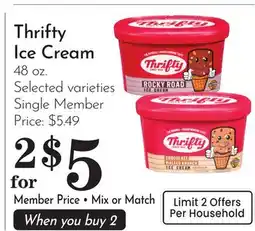 Pavilions Thrifty Ice Cream offer
