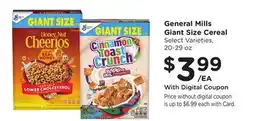 Ralphs General Mills Giant Size Cereal offer
