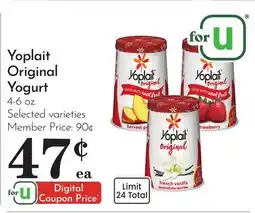Pavilions Yoplait Original Yogurt offer
