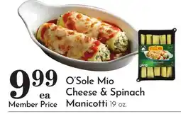 Pavilions O'Sole Mio Cheese & Spinach Manicotti offer