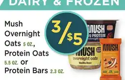 Heinen's Mush Overnight Oats 5 OZ., Protein Oats 5.5 OZ. or Protein Bars 2.3 OZ offer
