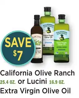 Heinen's California Olive Ranch 25.4 OZ. or Lucini 16.9 OZ. Extra Virgin Olive Oil offer