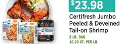 Heinen's Certifresh Jumbo Peeled & Deveined Tail-on Shrimp offer