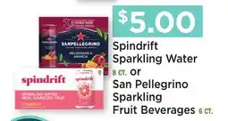 Heinen's Spindrift Sparkling Water 8 CT. or San Pellegrino Sparkling Fruit Beverages 6 CT offer