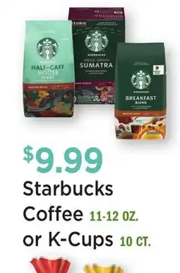 Heinen's Starbucks Coffee 11-12 OZ. or K-Cups 10 CT offer