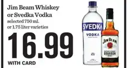 Mariano's Jim Beam Whiskey or Svedka Vodka offer