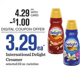 Mariano's International Delight Creamer offer