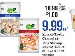 Mariano's Simple Truth Cooked or Raw Shrimp offer
