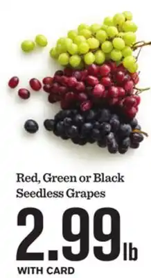 Mariano's Red, Green or Black Seedless Grapes offer