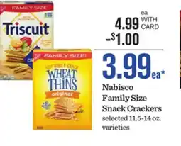 Mariano's Nabisco Family Size Snack Crackers offer