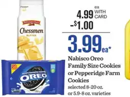 Mariano's Nabisco Oreo Family Size Cookies or Pepperidge Farm Cookies offer
