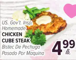 Cermak Fresh Market US. Gov't. Insp. Homemade CHICKEN CUBE STEAK offer
