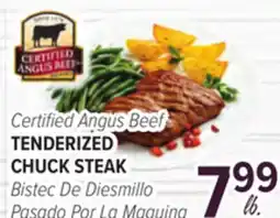 Cermak Fresh Market Certified Angus Beef TENDERIZED CHUCK STEAK offer