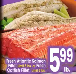 Jewel-Osco Fresh Atlantic Salmon or Fresh Fillet Catfish Fillet offer