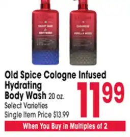 Jewel-Osco Old Spice Cologne Infused Hydrating Body Wash offer