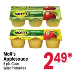 Jewel-Osco Mott's Applesauce offer